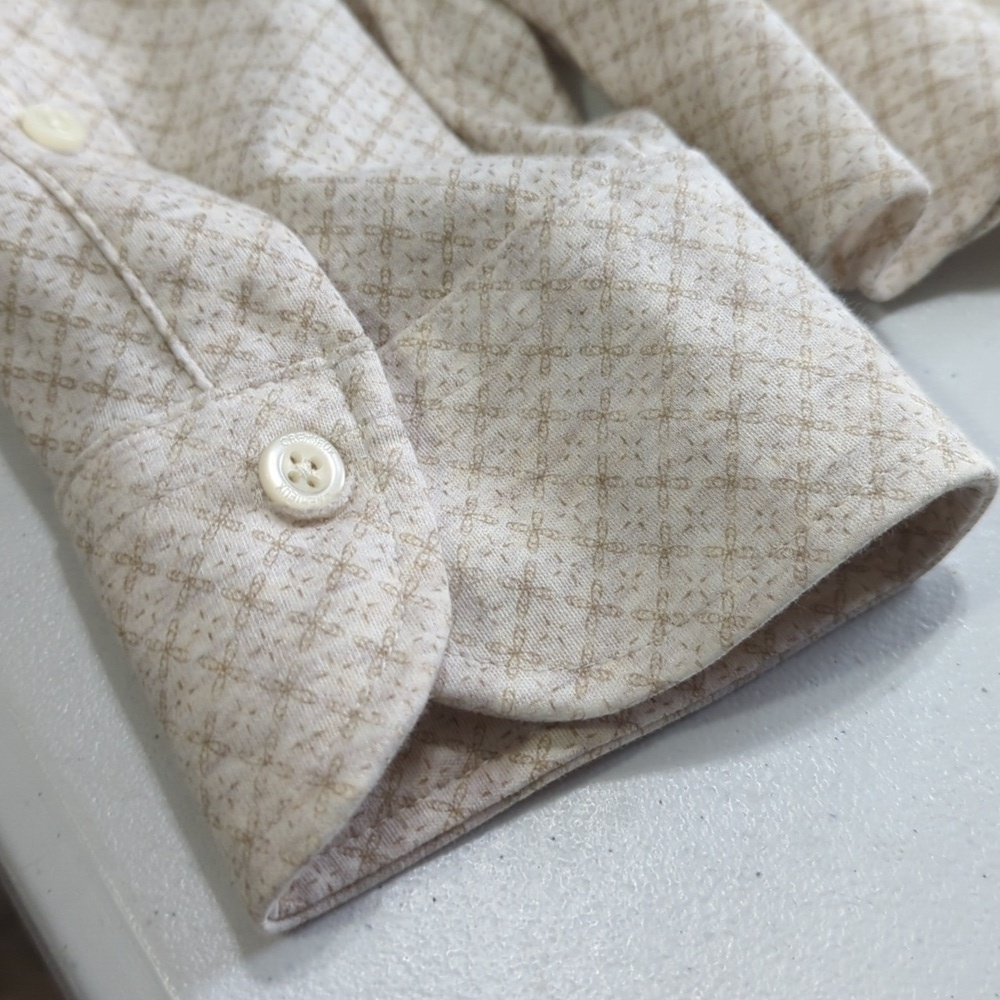 Daniel Cremieux Beige Patterned Button Down Shirt... Nice And Soft!! - Picture 8 of 12